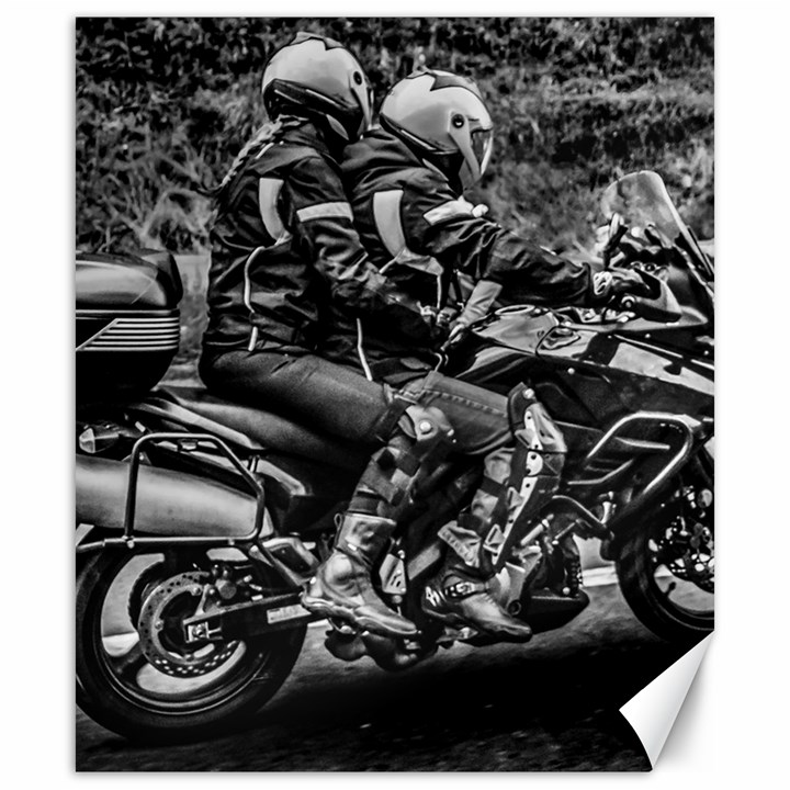 Motorcycle Riders At Highway Canvas 20  x 24 