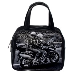 Motorcycle Riders At Highway Classic Handbag (one Side) by dflcprintsclothing