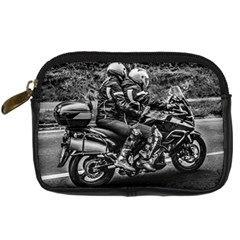 Motorcycle Riders At Highway Digital Camera Leather Case by dflcprintsclothing