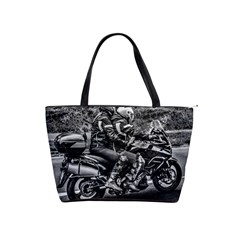 Motorcycle Riders At Highway Classic Shoulder Handbag by dflcprintsclothing