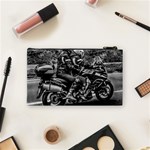 Motorcycle Riders At Highway Cosmetic Bag (Small) Back