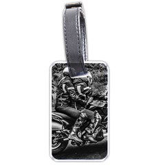 Motorcycle Riders At Highway Luggage Tag (one Side) by dflcprintsclothing