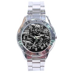 Motorcycle Riders At Highway Stainless Steel Analogue Watch by dflcprintsclothing