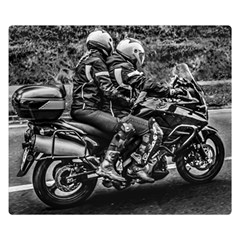 Motorcycle Riders At Highway Double Sided Flano Blanket (small) 