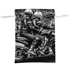 Motorcycle Riders At Highway  Lightweight Drawstring Pouch (xl)