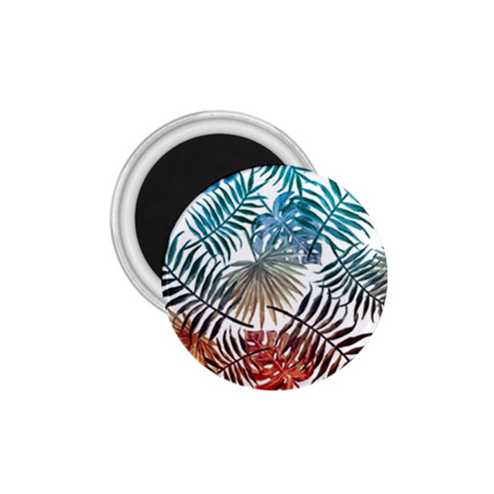 Blue tropical leaves 1.75  Magnets