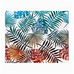 Blue tropical leaves Small Glasses Cloth Front