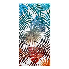 Blue tropical leaves Shower Curtain 36  x 72  (Stall) 