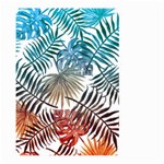 Blue tropical leaves Large Garden Flag (Two Sides) Front