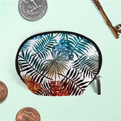 Blue tropical leaves Accessory Pouch (Small)