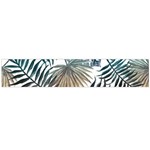 Blue tropical leaves Large Flano Scarf  Front