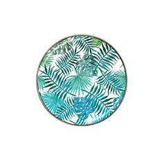 Blue Tropical Leaves Hat Clip Ball Marker by goljakoff