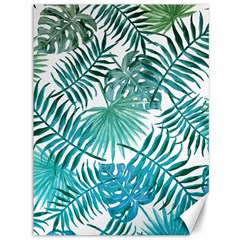 Blue Tropical Leaves Canvas 36  X 48  by goljakoff