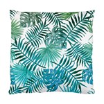 Blue tropical leaves Standard Cushion Case (Two Sides) Front