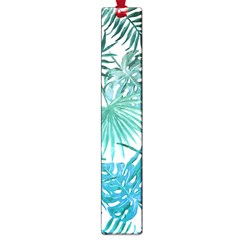 Blue Tropical Leaves Large Book Marks by goljakoff