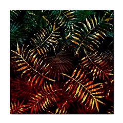 Tropical Leaves Tile Coaster by goljakoff