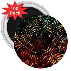 Tropical Leaves 3  Magnets (100 Pack) by goljakoff