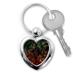 Tropical Leaves Key Chain (heart) by goljakoff