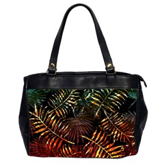 Tropical Leaves Oversize Office Handbag (2 Sides) by goljakoff