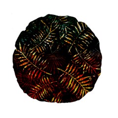 Tropical Leaves Standard 15  Premium Flano Round Cushions by goljakoff