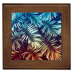 Tropic Leaves Framed Tile by goljakoff