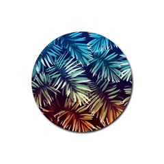 Tropic Leaves Rubber Coaster (round)  by goljakoff