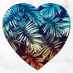 Tropic Leaves Jigsaw Puzzle (heart) by goljakoff