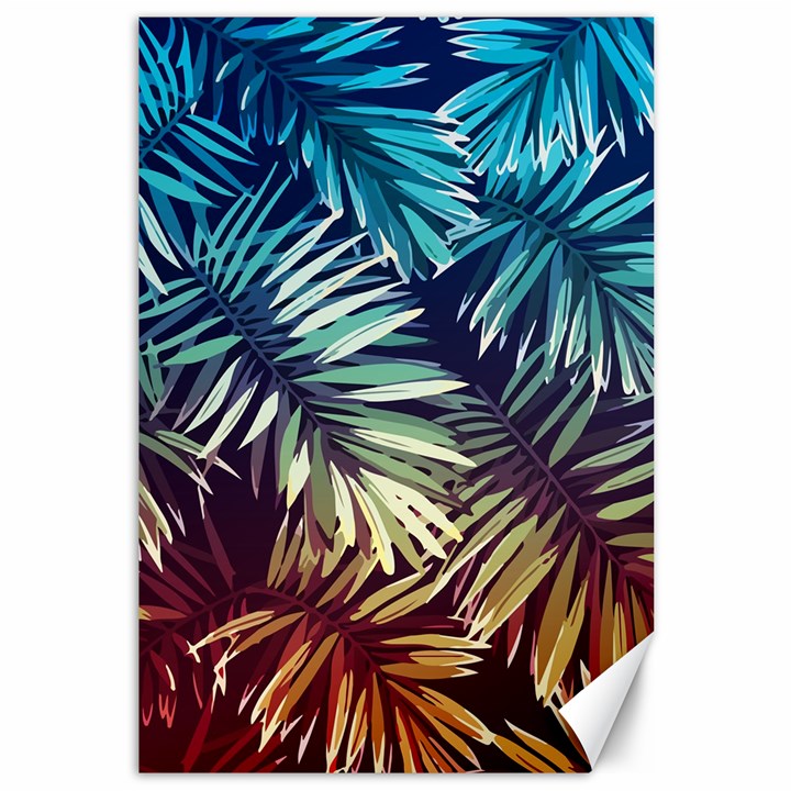 Tropic leaves Canvas 12  x 18 