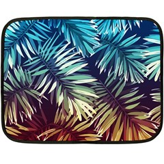 Tropic Leaves Fleece Blanket (mini) by goljakoff