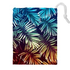 Tropic Leaves Drawstring Pouch (4xl) by goljakoff