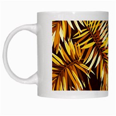 Golden Leaves White Mugs by goljakoff