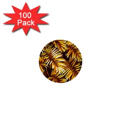 Golden Leaves 1  Mini Buttons (100 Pack)  by goljakoff