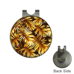 Golden Leaves Hat Clips With Golf Markers by goljakoff