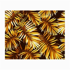 Golden Leaves Small Glasses Cloth by goljakoff