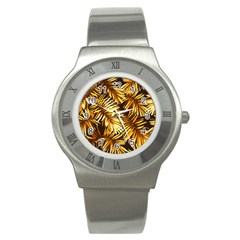 Golden Leaves Stainless Steel Watch by goljakoff