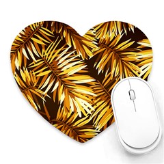 Golden Leaves Heart Mousepads by goljakoff