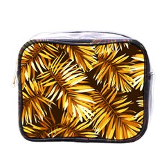 Golden Leaves Mini Toiletries Bag (one Side) by goljakoff