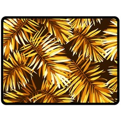 Golden Leaves Fleece Blanket (large)  by goljakoff