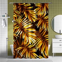 Golden Leaves Shower Curtain 48  X 72  (small)  by goljakoff