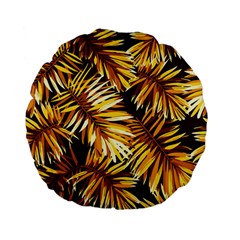 Golden Leaves Standard 15  Premium Flano Round Cushions by goljakoff