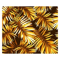 Golden Leaves Double Sided Flano Blanket (small)  by goljakoff