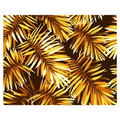 Golden Leaves Double Sided Flano Blanket (medium)  by goljakoff