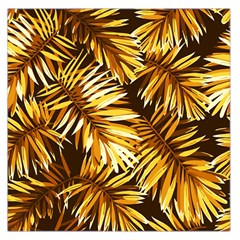 Golden Leaves Large Satin Scarf (square) by goljakoff