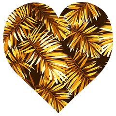 Golden Leaves Wooden Puzzle Heart by goljakoff