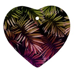 Purple Leaves Ornament (heart) by goljakoff