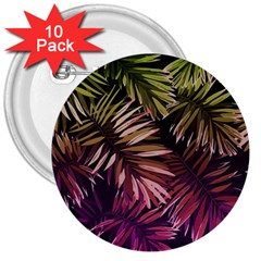 Purple Leaves 3  Buttons (10 Pack)  by goljakoff