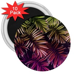 Purple Leaves 3  Magnets (10 Pack)  by goljakoff