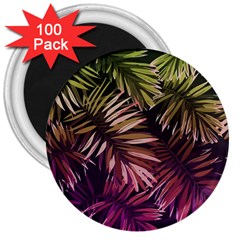 Purple Leaves 3  Magnets (100 Pack) by goljakoff