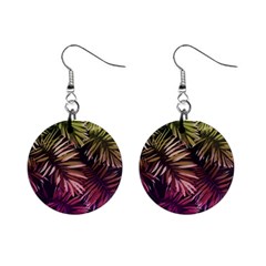 Purple Leaves Mini Button Earrings by goljakoff