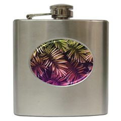 Purple Leaves Hip Flask (6 Oz) by goljakoff